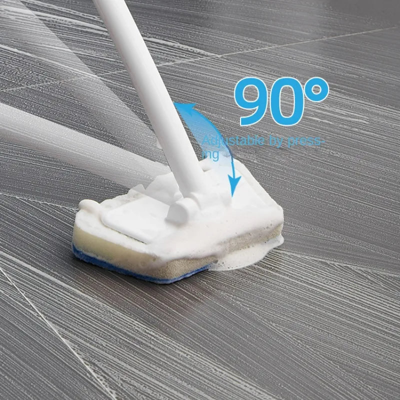 Multi-Functional Long Handle Ceramic Tile Sponge Cleaning Brush