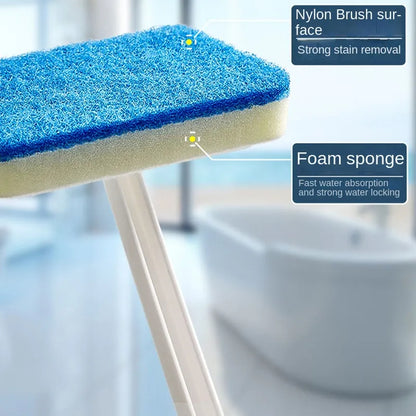 Multi-Functional Long Handle Ceramic Tile Sponge Cleaning Brush