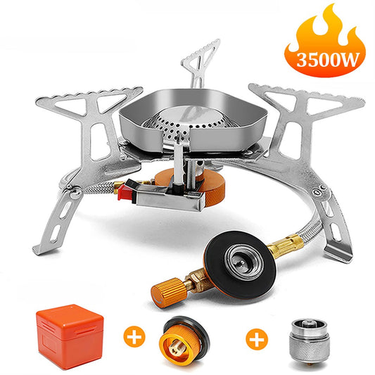 JYMCW Camping Gas Stove Windproof Outdoor Gas Burner Portable