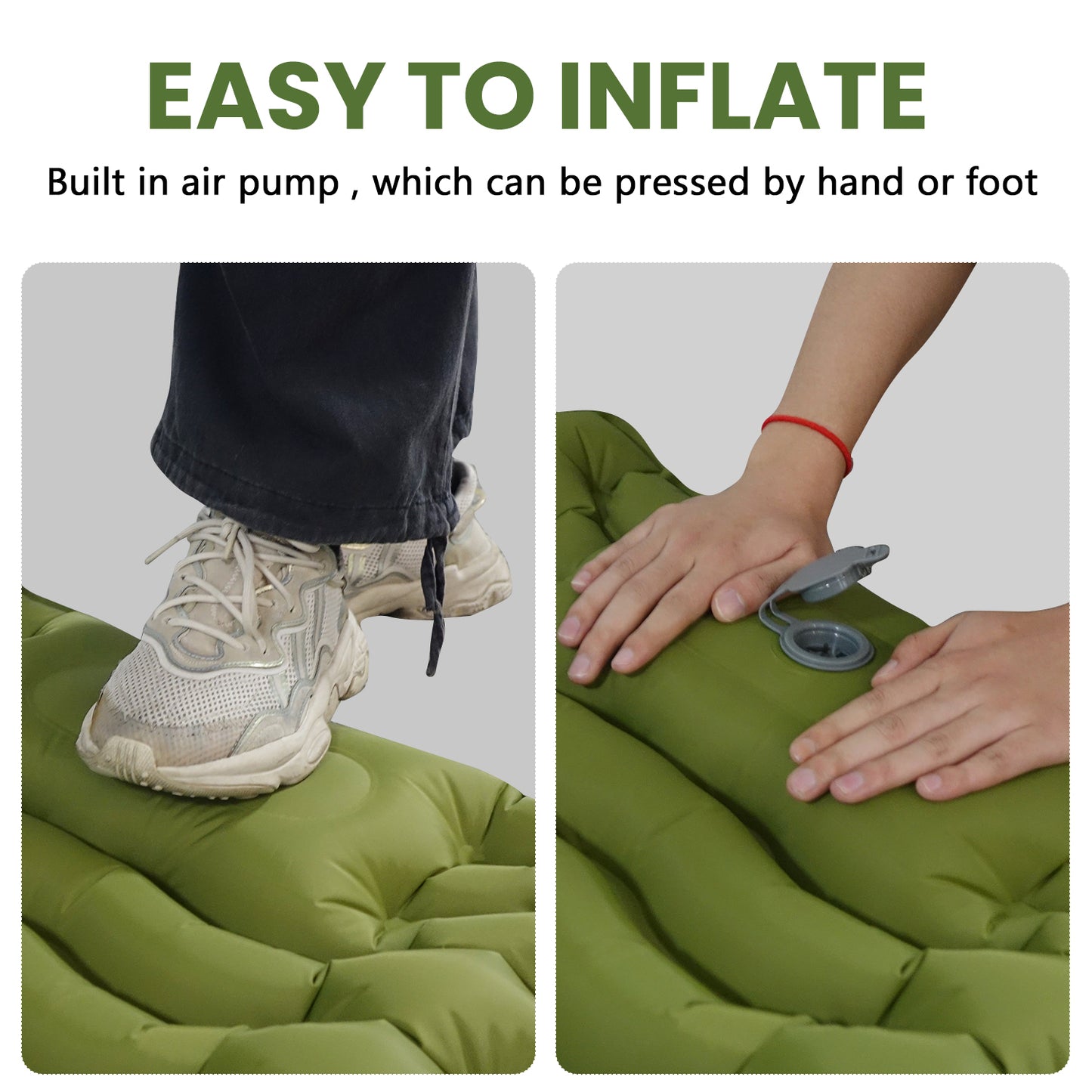 Hiking Backpacking with Built-in Pillow & Pump Air Mat