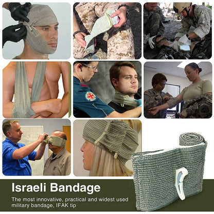 Military Tactical Kit First Aid Kit Bag Israeli Bandage Splint Outdoor Hunting Survival Tool