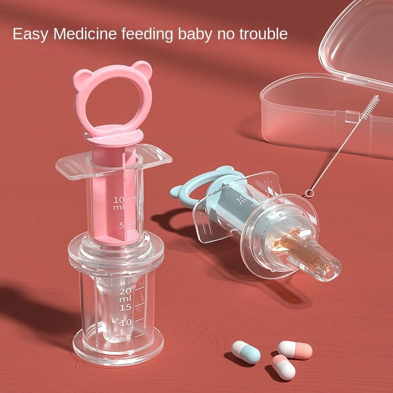 1/4PC Baby Needle Squeeze Feeder Cartoon Baby Medicine Feeder