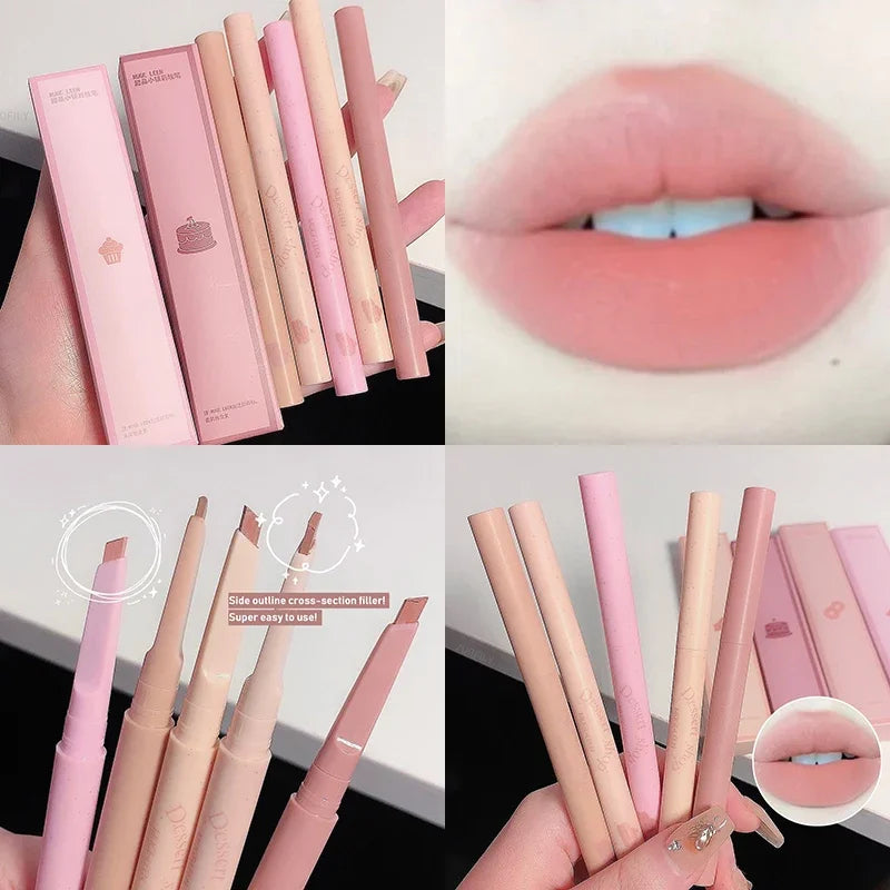 Waterproof Nude Pink Lip Liner - Matte Perfection, Long-lasting Contour