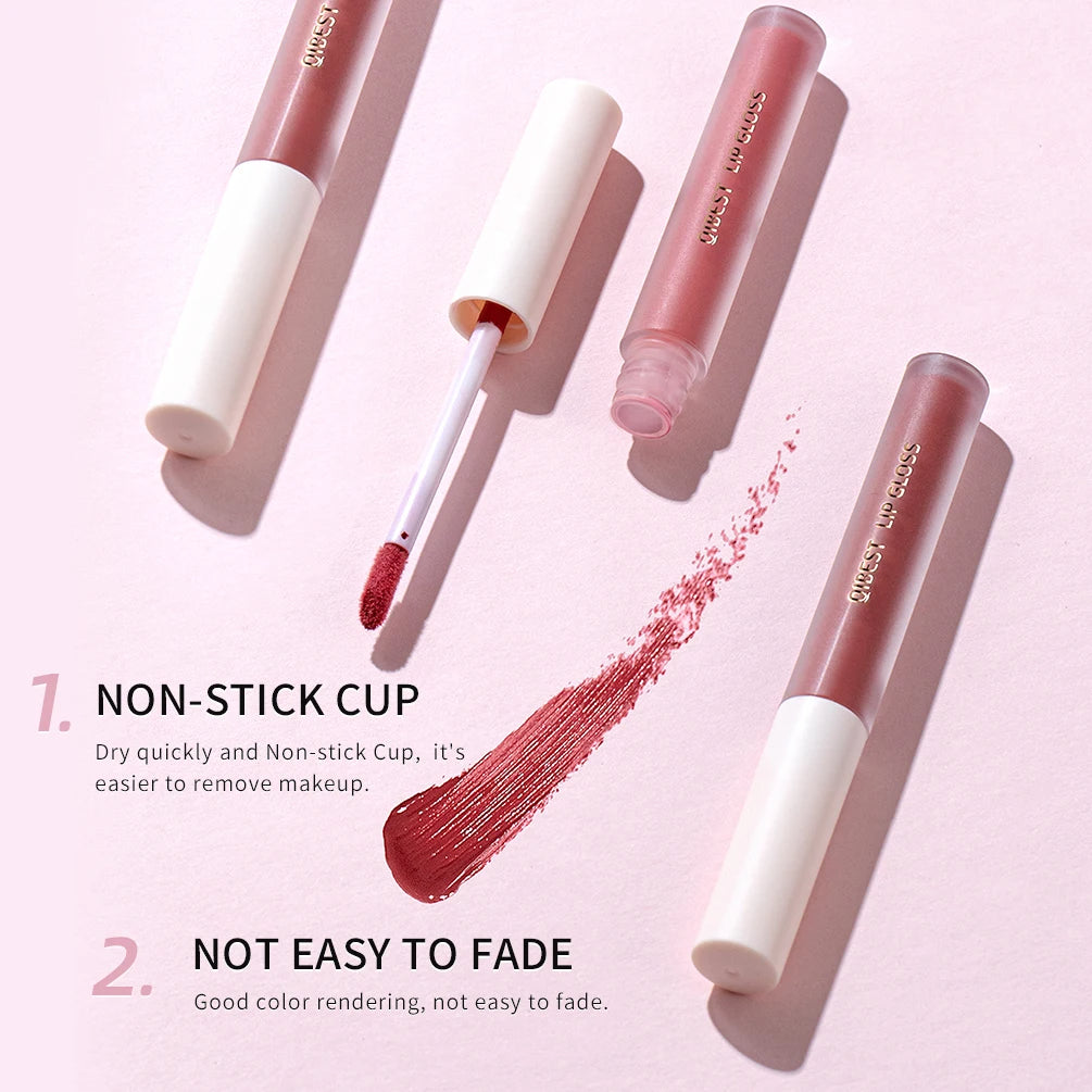 QIBEST Matte Waterproof Lip Gloss - Velvety Lip Perfection