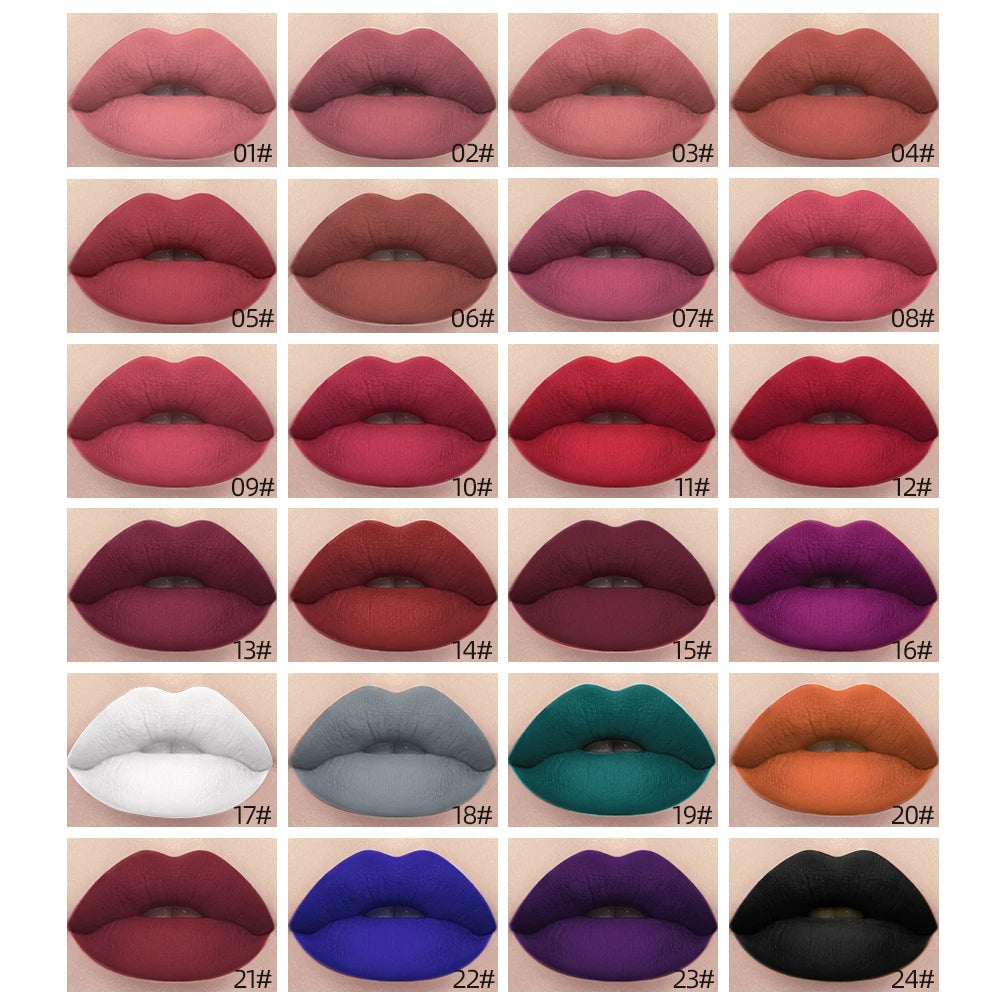 Matte Nude Liquid Lipstick Collection - 24 Stunning Shades