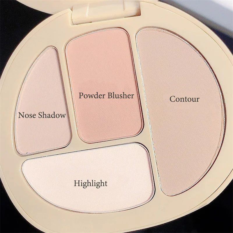 Matte Contour Palette - Sculpt, Illuminate, and Blush with Lasting Radiance