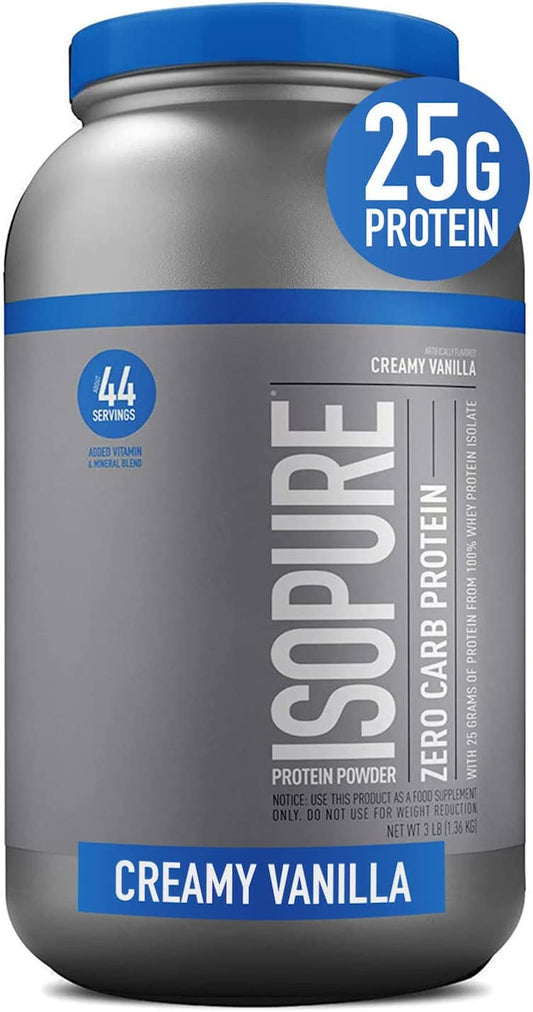 Isopure Creamy Vanilla Whey Isolate Protein Powder