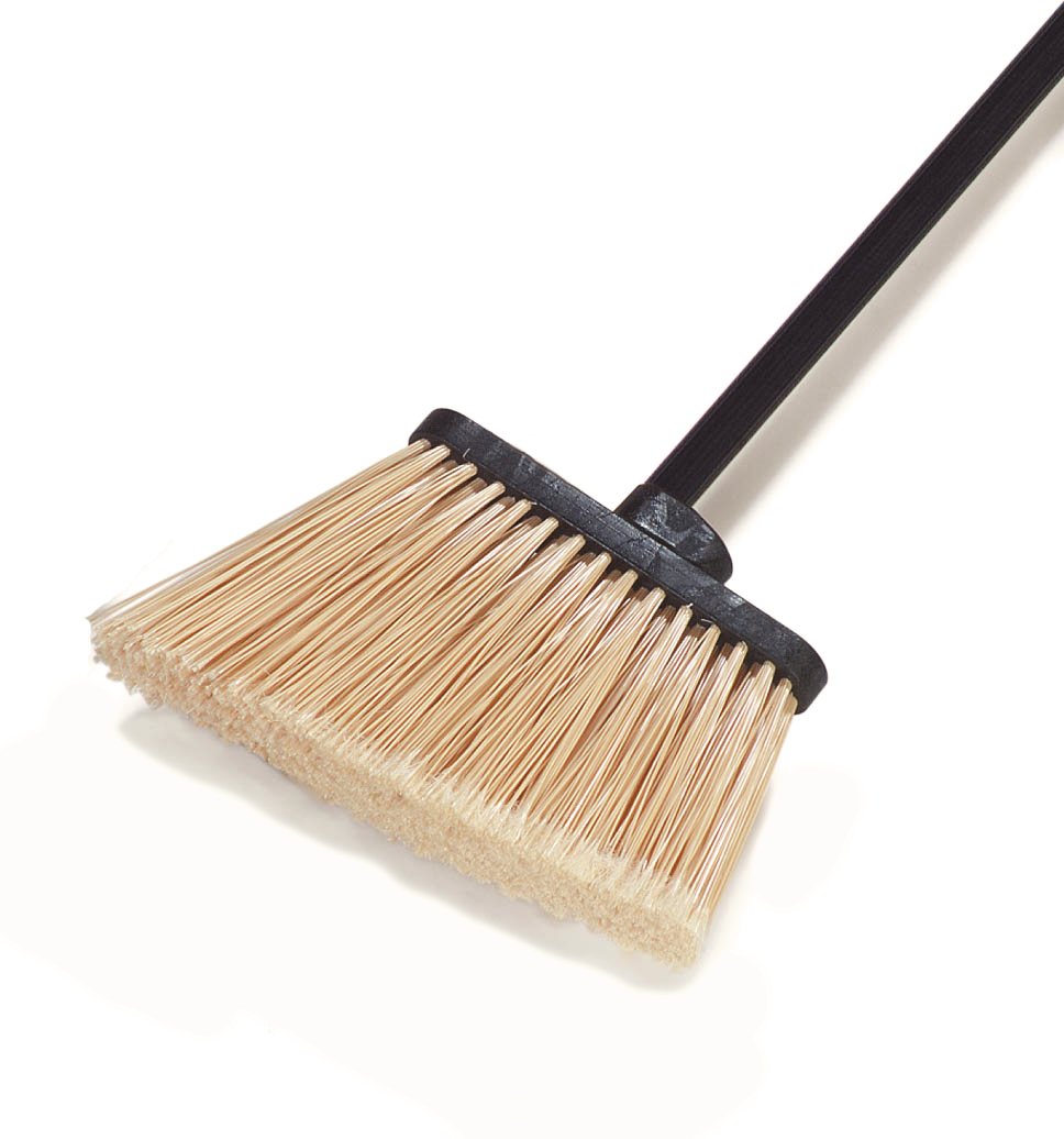 Carlisle 3686100 Duo-Sweep Metal Handle Flagged Lobby Angle Broom