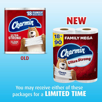 Charmin Ultra Strong Toilet Paper 18 Family Mega Rolls