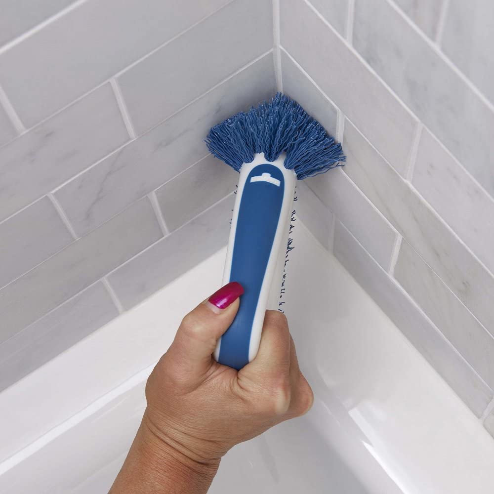 Unger 2-in-1 Grout and Corner Scrubber Brush Tool