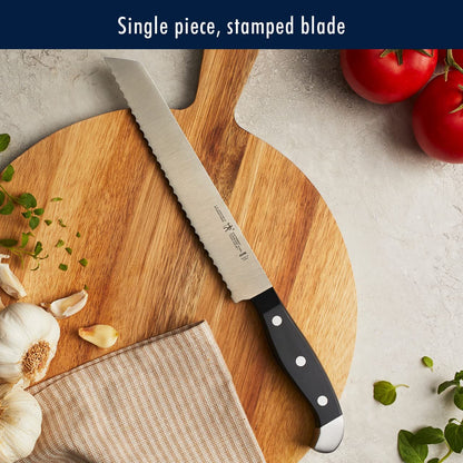 White Handle Knife Set with Block