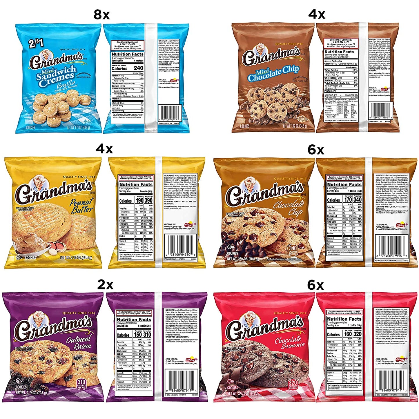 Grandma's Cookies Variety Pack of 30